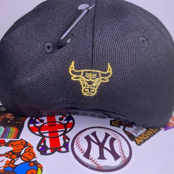 NBA Chicago Bulls Ultra Game Hat Black/Gold Adjustable Snapback OSFM - Picture 6 of 10